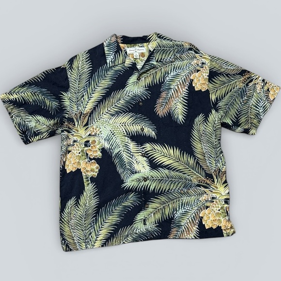 Tommy Bahama Other - Tommy Bahama Palm Leaf Print Silk Button-Up Shirt